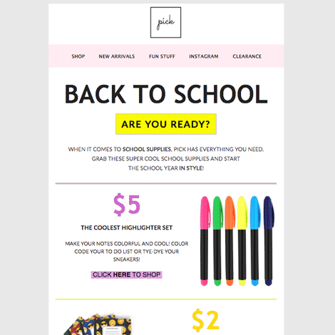 Back to School Sale 1